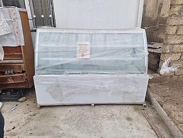 Промышленные морозильники: Vitrin tipli soyuducu (şirniyyat/çəkmə vitrin) - Ön hissəsi qabarıq — 1