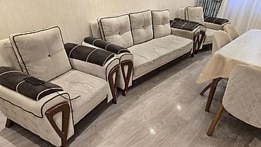 massaj kreslo: İşlənmiş, Divan, 2 kreslo, Bazalı, Açılan — 3