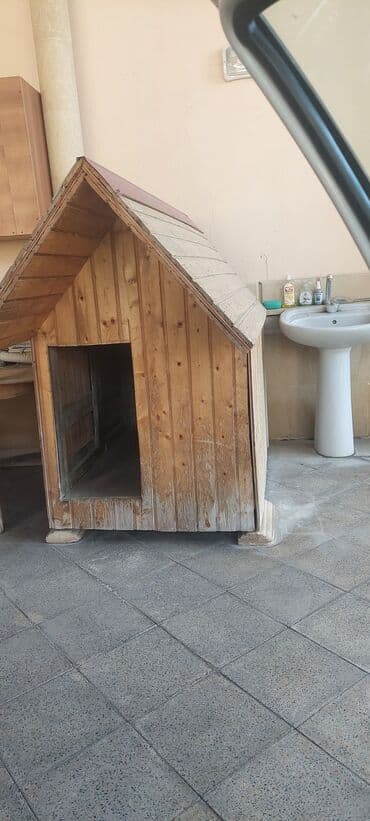 домики для собак: Ağacdan hazırlanmış it evi - Material: tamamilə taxta panellər — 2