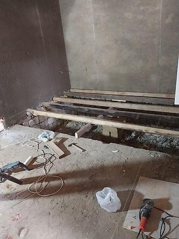 balkon üçün: Taxta döşəmə və taxta karkas (lag) çəkilməsi .munasib qiymete ev temir — 1