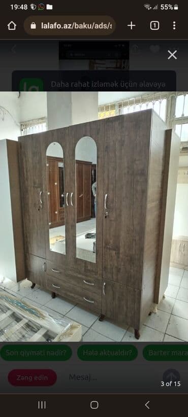 4 qapili dolab: Yeni, Açılan, 4 qapılı Düz dolab, Dolab-asılqan, Türkiyə — 18