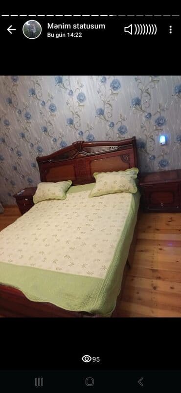 резная мебель из дерева: 2 təknəfərlik çarpayı, Azərbaycan, İşlənmiş — 1