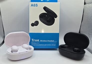 səs kalonka: Yeni Simsiz (Bluetooth) Qulaqcıqlar, rəng - Qara — 1