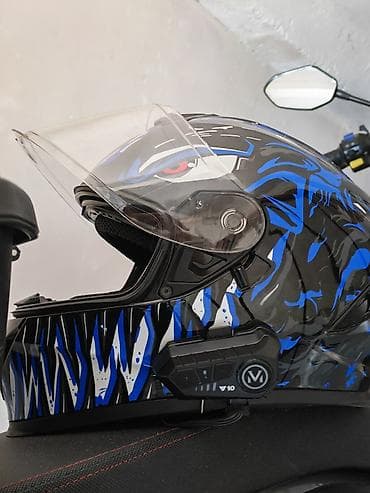 Motorsiklet kask, heç bir qırığı, cızığı yoxdur, yeni alınıb, interkom — 4