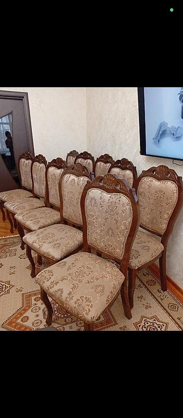 Qonaq otağı üçün, İşlənmiş, Qatlanmayan, Stul