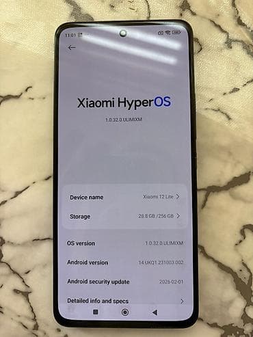 android maqnitafon: Xiaomi 12 Lite, 256 GB, rəng - Qara, 
 İki sim kartlı — 1