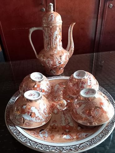Çay dəsti, rəng - Qızılı, Farfor — 3