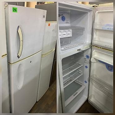 İki qapılı məişət soyuducusu - Yuxarıda dondurucu bölmə, aşağıda əsas