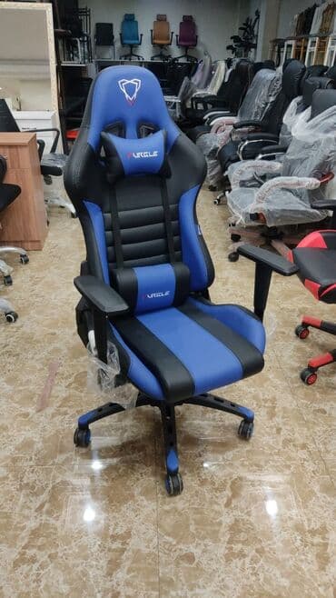 детский компьютерный стул, кресло: Новый, С колесиками, Рукояти не регулируются, Кожа — 6