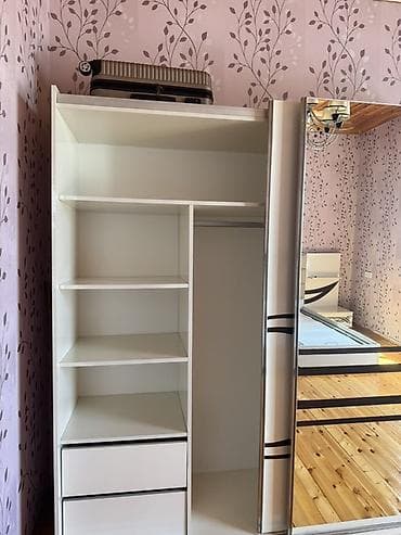 metbex refi: İşlənmiş, 2 qapılı, Güzgülü, Ağ, Digər material, Kupe, Düz dolab — 2