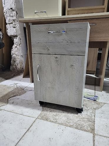 Təkərli ofis tumbası - Material: ağac teksturalı laminat/MDFlam