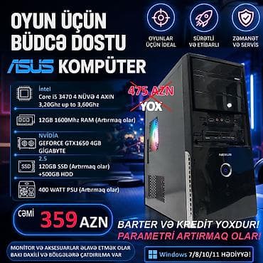 FÜRSƏTDƏN YARARLANIN!!! BÜTÜN KOMPÜTERLƏR MAYA DƏYƏRİNDƏN AŞAĞI!! ⭐Tək