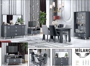 uşaq ucun oturacaq: Milano (Antrasit) qonaq dəsti, qonaq otağı mebeli, qonaq mebelləri — 1