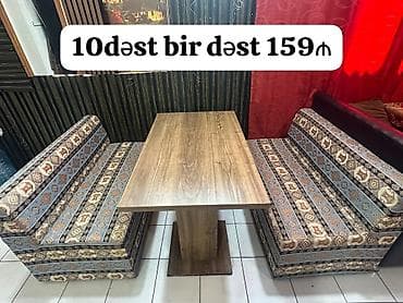 divan restoran: Kafe restoran uçun divan 10dest bir dest 159₼ satılır dest daxildi — 1