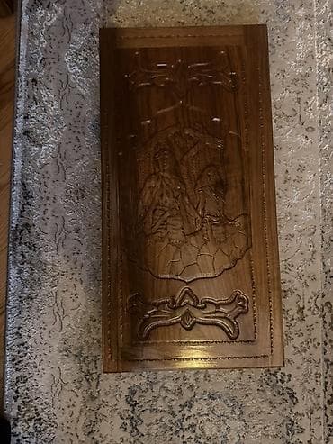 Нарды: Əl işli taxta nərd dəsti - Material: möhkəm təbii ağac (cilalanmış — 2