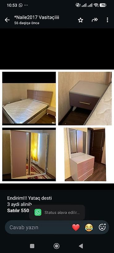 Endirim!!! Yataq desti 3 aydi alinib *Satılır 550 azn* Baza var Ölcü — 1