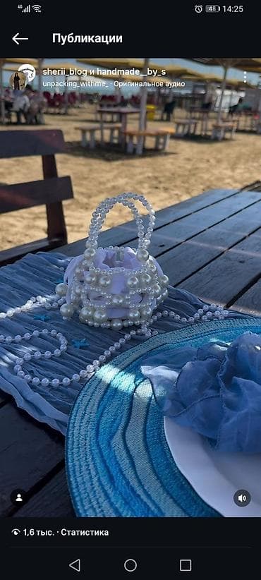 ted baker: İncili mini çanta - Dizayn: Qara parça kisə formasında daxili hissə — 2
