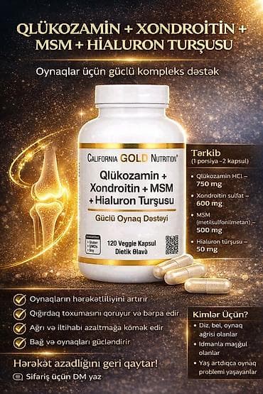 California Gold Nutrition – Qlükozamin Oynaqlar üçün güclü kompleks