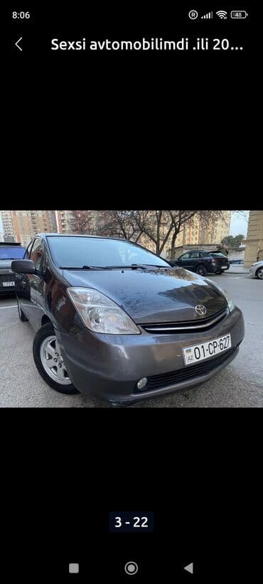 bmw x7 2009: Toyota Prius (2-ci nəsil) hibrid hetçbek - Gümüş-boz rəng (dark — 19