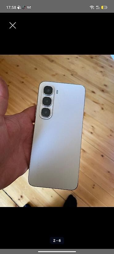 philips xenium 9@9h: Infinix Hot 60 Pro, 256 GB, rəng - Boz, Sensor, Face ID — 2