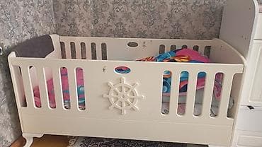 mini drel: Oğlan və qız üçün, İşlənmiş, Dördbucaq, Beşik, Dəst ilə, Matras ilə, Yellənmə mexanizmsiz — 1