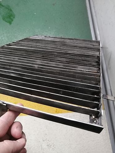 Təmiz nerjaveyka materialdan hazırlanan Setka kəbab üçün stayk üçün və — 2