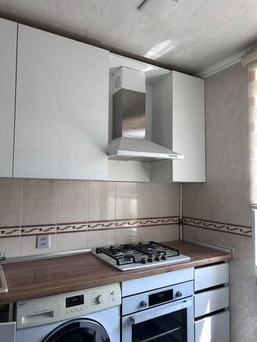 metbex ucun masa: Mətbəx mebeli dəsti - Üst dolablar: Ağ, parlaq MDF/laminat fasadlar — 3