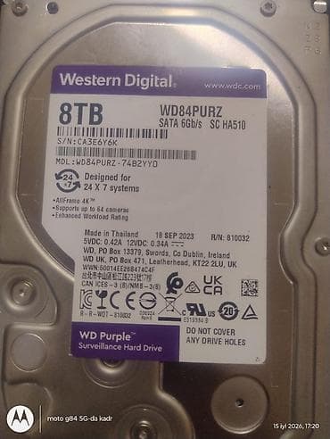 intel core i5: Seagate SkyHawk AI 10TB - 500azn, WD Purple 8TB- 350azn və WD Purple — 2