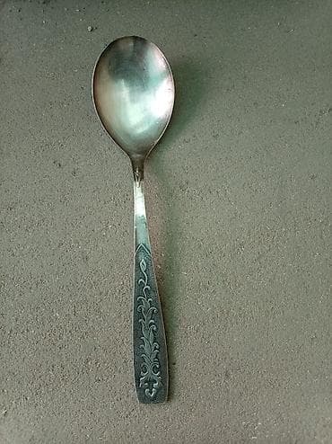 qedimi sufre: Antik dekorativ qaşıqlar dəsti - Material: metal (gümüşü rəngdə) — 2