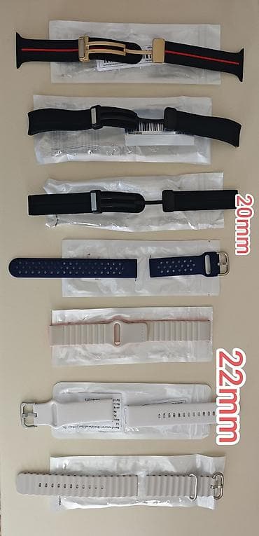 smart saat kəməri: Ağıllı saat üçün kəmər dəsti - Ölçülər: 20 mm və 22 mm 18mm - — 1