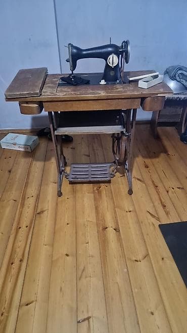 nerd taxta satisi: Pedalla işləyən köhnə tip tikiş maşını – taxta masalı komplekt - — 2