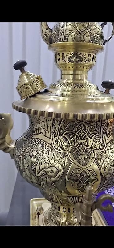 qab qaşıq: Çay dəsti, rəng - Qızılı, Metal — 6