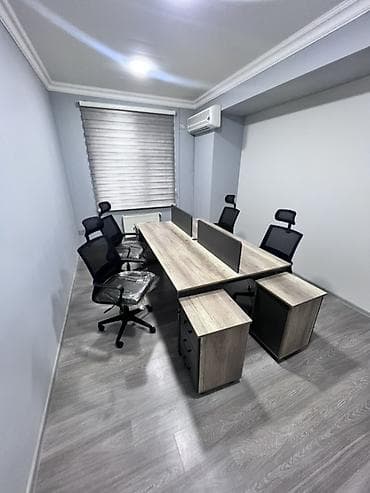 ofis perdeleri: Ofis üçün 4 nəfərlik işçi masa dəsti - Modul quruluş: iki cüt — 1