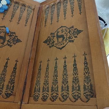 İdman çantaları: Taxta nərd taxtası – əl işi - Material: bərk taxta, üzərində oyma və — 2