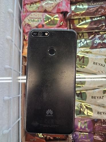 Kompüter, noutbuk və planşetlər: Huawei Y5 Prime, 16 GB, rəng - Qara, Sensor, Barmaq izi — 2