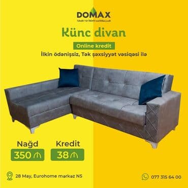 ikinci əl kunc divanlar: Künc divan, Qonaq otağı üçün, Yataq otağı üçün, Parça, Bazalı, Açılan, Kitab — 4