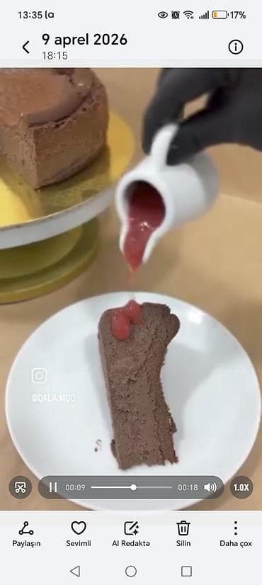 ucuz tortlar: Şokoladlı “Basque” üslubunda cheesecake - Kremli tekstura, yüngül — 2