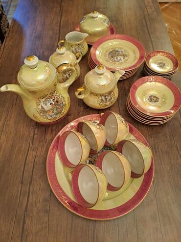 столовый набор: Çay dəsti, rəng - Bej, Xrustal, Almaniya — 2