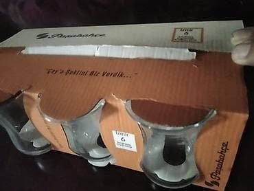 dest qablar: Armudu stəkanlar, Şüşə, 6 ədədli dəst, Türkiyə — 2