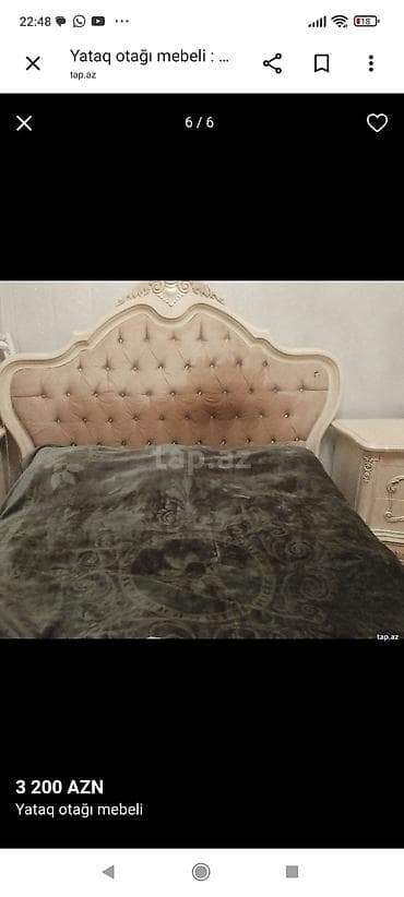 yataklar: Klassik üslubda yataq otağı mebel dəsti. Tərkibi: - Geniş 6 qapılı — 5