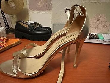 tufli: Tuflilər, Massimo Dutti, Ölçü: 39, rəng - Qızılı, İşlənmiş — 2