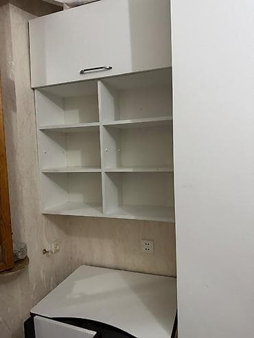 belarus mebel: Ağ rəngdə modul saxlama mebeli dəsti - Üst hissədə iki qapılı dolab — 3