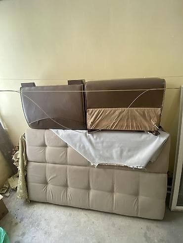 Mebel üçün yumşaq başlıq dəsti - Model: Dördkünc, pannolu dizayn - — 2