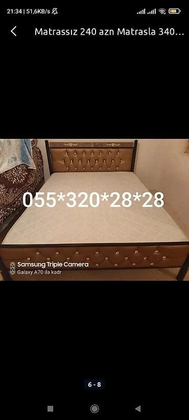 Кровати: Matrasız 230 matrasla 330 rəng secimi edə bilərsiz — 9