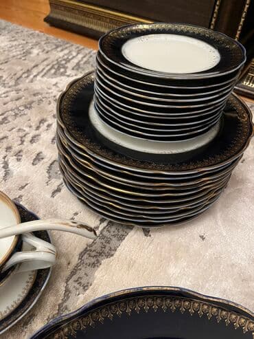 обеденный набор: Nahar dəsti, rəng - Göy, Farfor, 11 nəfərlik — 3