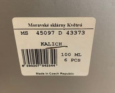 qab dəstləri: Qədəhlər, Xrustal, 6 ədədli dəst, Çexiya — 5