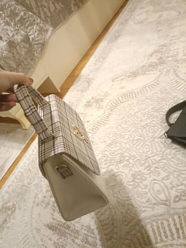 VAZ (LADA): Zərif dizaynlı qadın əl çantası - Model: üst hissəsi dama (plaid) — 2