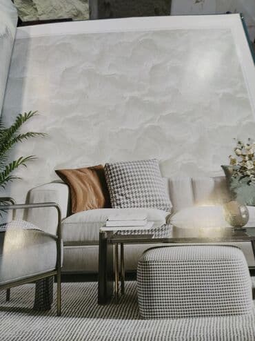 3d divar kağızları: Məhsul: Dekorativ divar kağızı - Rəng: Açıq boz/şampan tonlarında - — 2