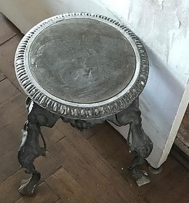 bitki guli: Barokko üslubunda metal mebel dəsti - 1 ədəd düzbucaqlı konsol/üst — 3