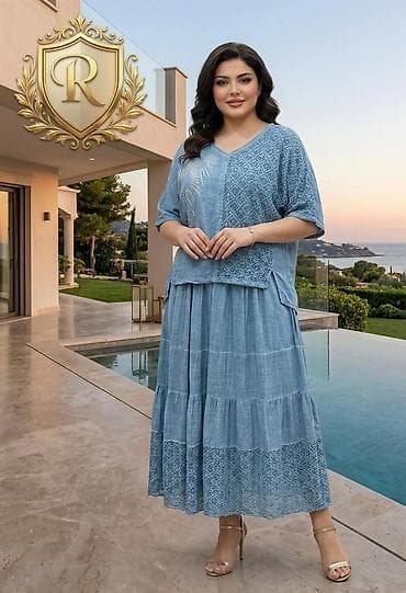 Dəstlər, kostyumlar: Qadın dəsti – bluz və ətək - Model: iki hissəli yay dəsti - Üst — 4